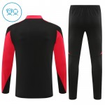 Kinder Bayern München Training Sweatshirts Viertelreißverschluss 2024-25 Schwarze